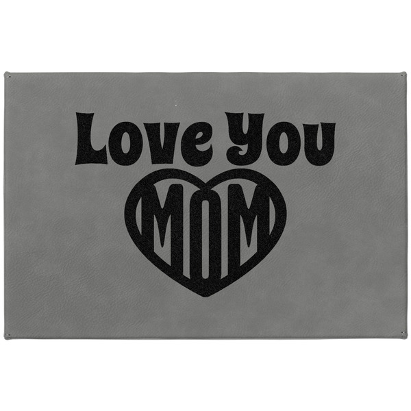Love You Mom Large Engraved Gift Box with Leather Lid - Approval