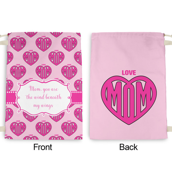 Love You Mom Large Laundry Bag - Front & Back View