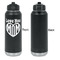 Love You Mom Laser Engraved Water Bottles - Front Engraving - Front & Back View
