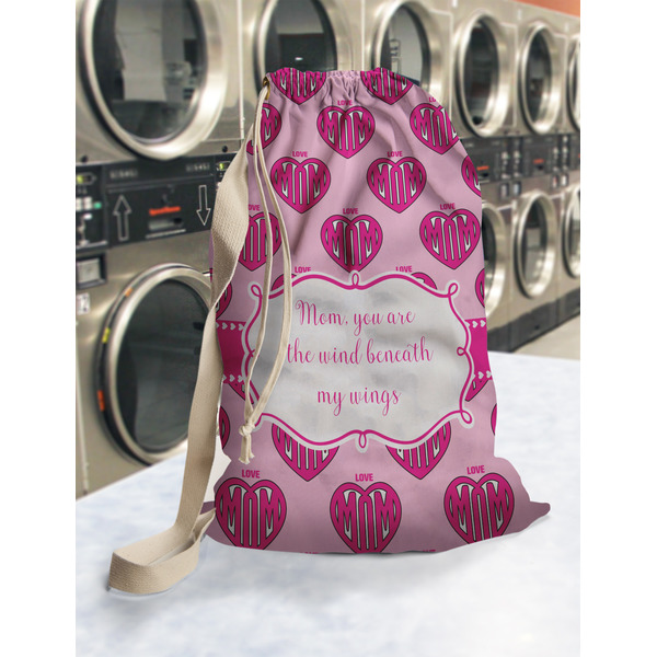 Love You Mom Laundry Bag in Laundromat