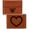Love You Mom Leather Business Card Holder - Front Back