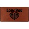 Love You Mom Leatherette Checkbook Holder