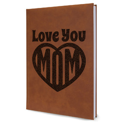 Love You Mom Leather Sketchbook - Large - Single Sided