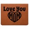 Love You Mom Leatherette 4-Piece Wine Tool Set Flat