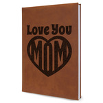 Love You Mom Leatherette Journal - Large - Single Sided