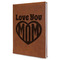 Love You Mom Leatherette Journal - Large - Single Sided - Angle View