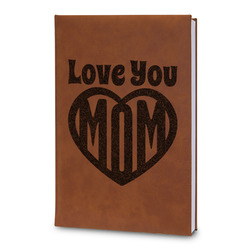 Love You Mom Leatherette Journal - Large - Double Sided