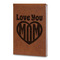 Love You Mom Leatherette Journal - Large - Double Sided