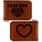 Love You Mom Leatherette Magnetic Money Clip - Front and Back