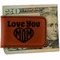 Love You Mom Leatherette Magnetic Money Clip - Front