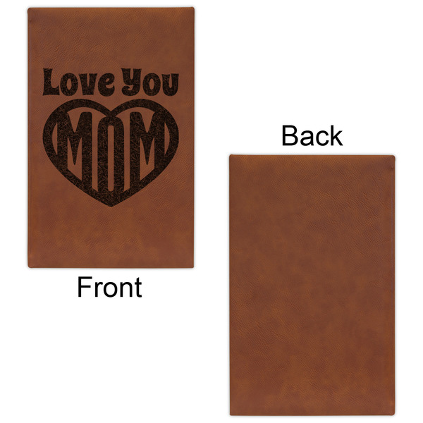 Love You Mom Leatherette Sketchbooks - Small - Single Sided - Front & Back View