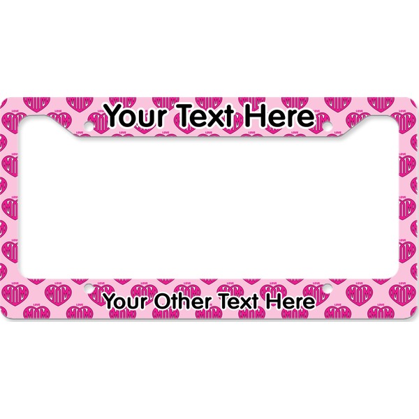 Love You Mom License Plate Frame Wide