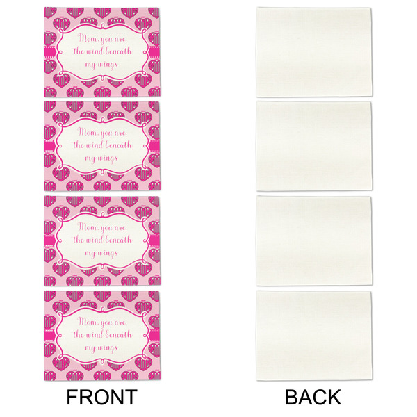 Love You Mom Linen Placemat - APPROVAL Set of 4 (single sided)