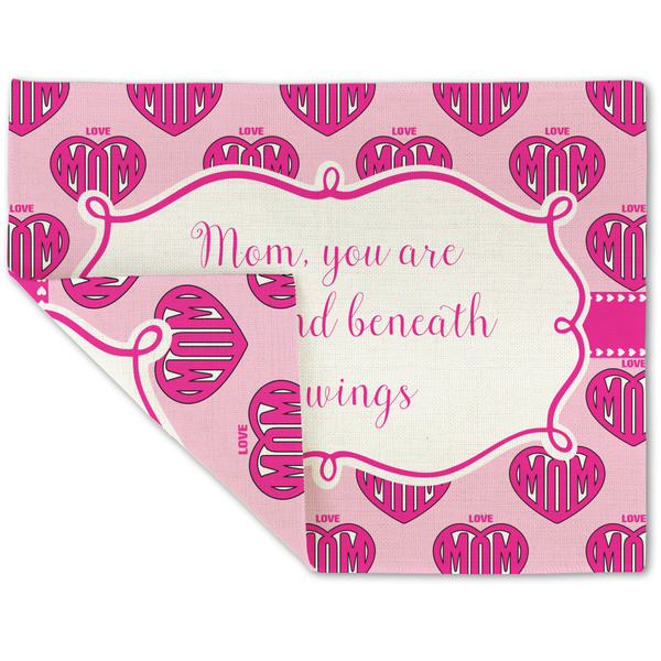 Custom Love You Mom Double-Sided Linen Placemat - Single