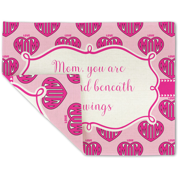 Love You Mom Linen Placemat - Folded Corner (double side)