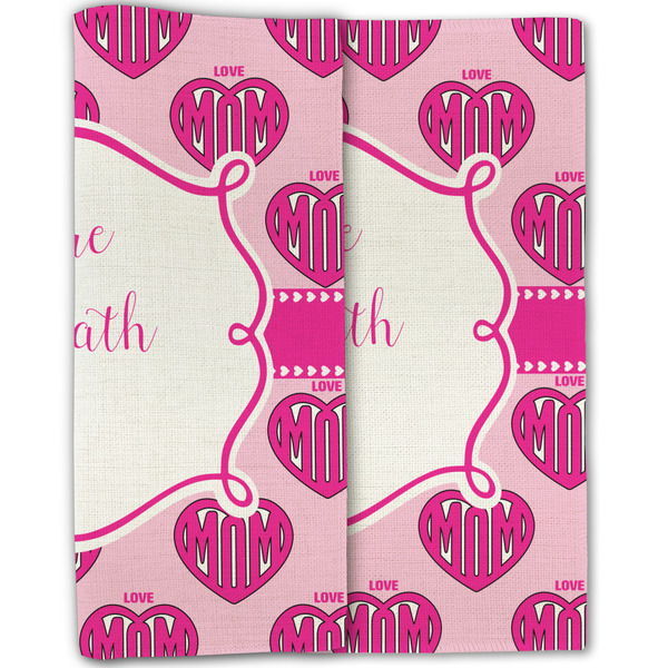 Love You Mom Linen Placemat - Folded Half (double sided)