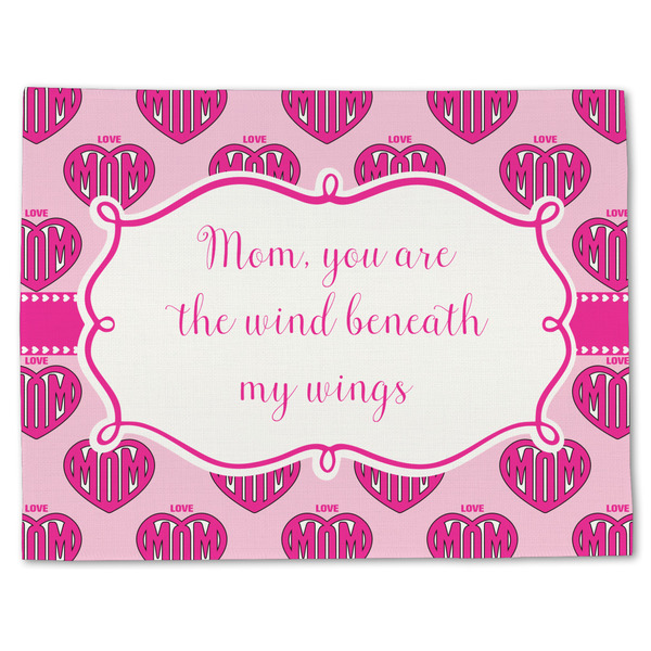 Love You Mom Linen Placemat - Front