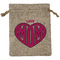 Love You Mom Burlap Gift Bag