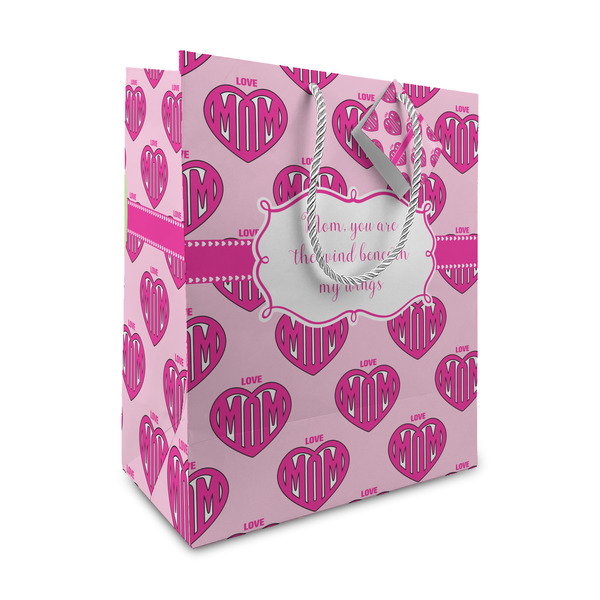 Custom Love You Mom Medium Gift Bag