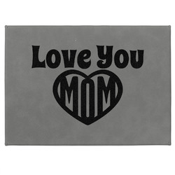 Love You Mom Medium Gift Box w/ Engraved Leather Lid