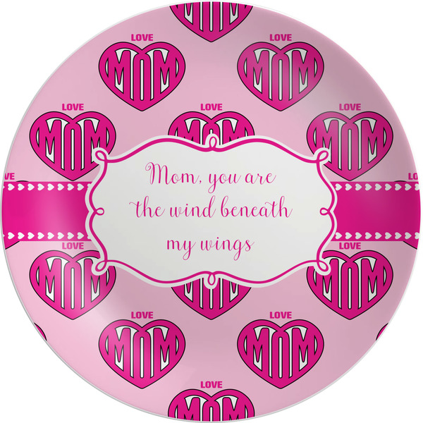 Custom Love You Mom Melamine Plate