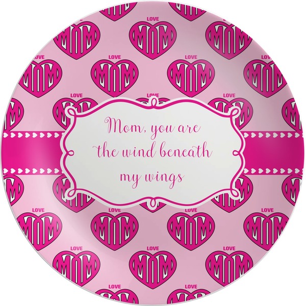 Custom Love You Mom Melamine Plate