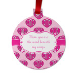 Love You Mom Metal Ball Ornament - Double Sided