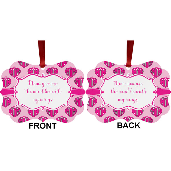 Love You Mom Metal Benilux Ornament - Front and Back (APPROVAL)