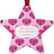 Love You Mom Metal Star Ornament - Front