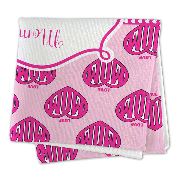 Love You Mom Microfiber Dish Rag - FOLDED (square)