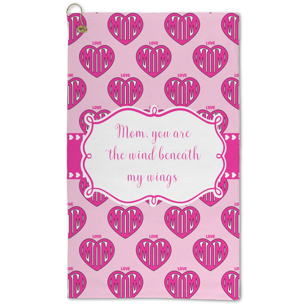 Custom Love You Mom Microfiber Golf Towel