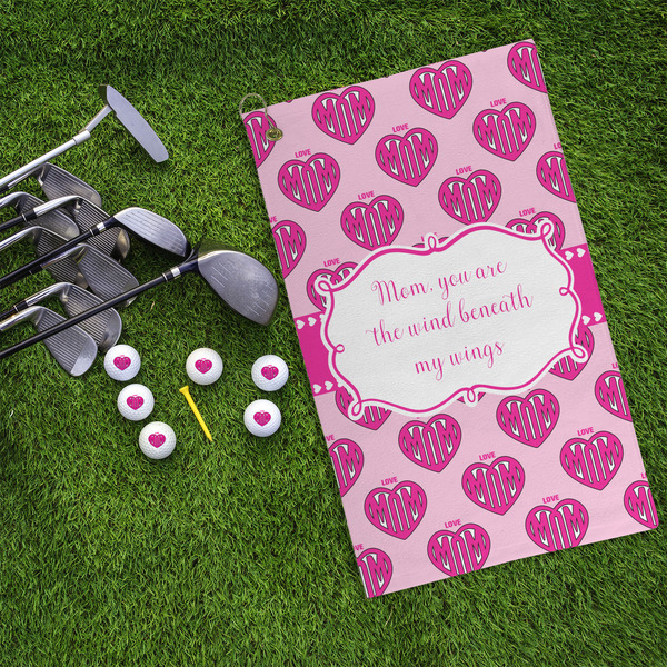 Love You Mom Microfiber Golf Towels - LIFESTYLE