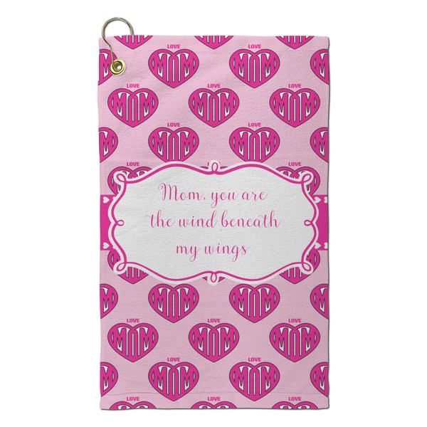 Custom Love You Mom Microfiber Golf Towel - Small