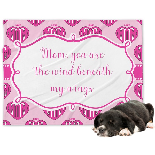 Custom Love You Mom Dog Blanket