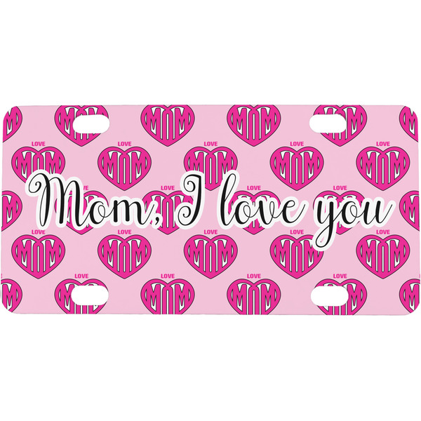 Custom Love You Mom Mini / Bicycle License Plate (4 Holes)