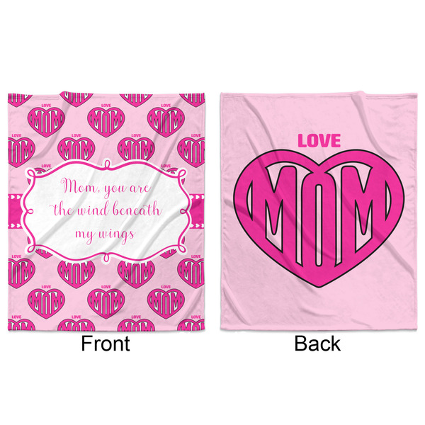 Love You Mom Minky Blanket - 50"x60" - Double Sided - Front & Back