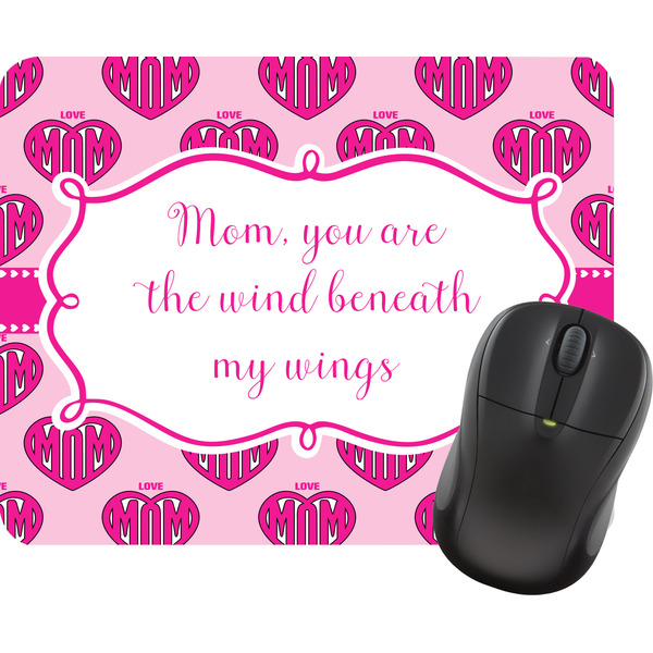 Custom Love You Mom Rectangular Mouse Pad