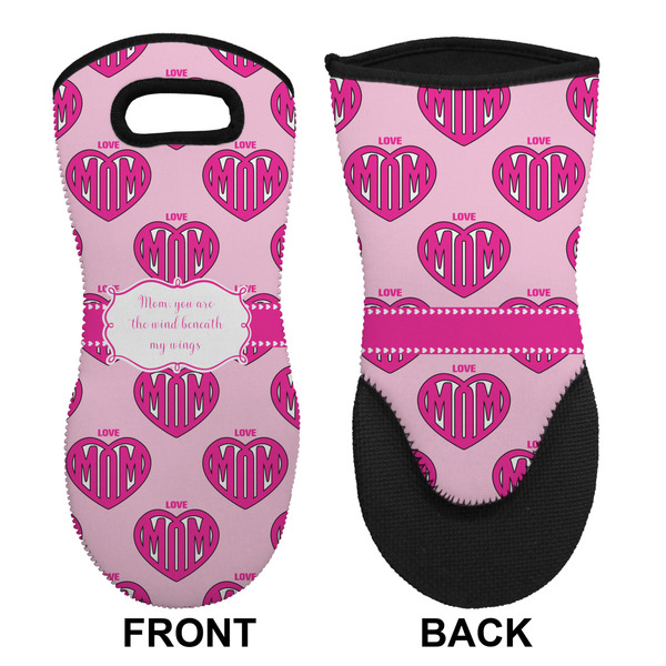 Love You Mom Neoprene Oven Mitt (Front & Back)