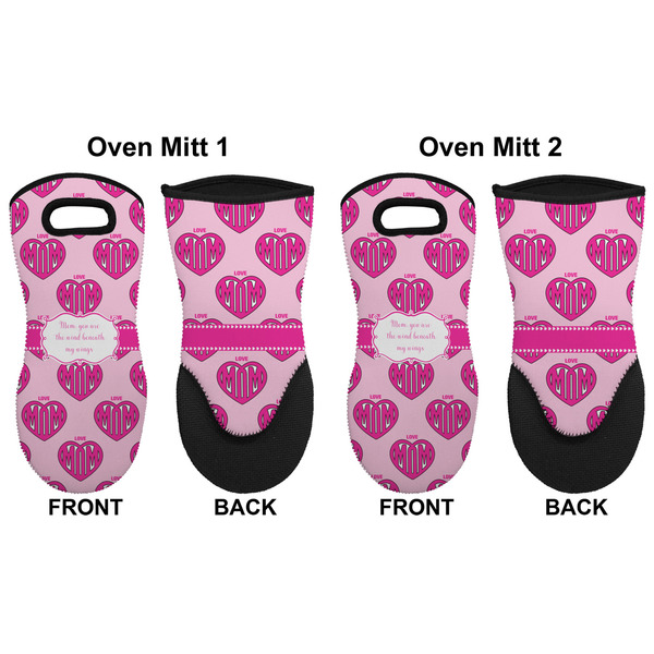 Love You Mom Neoprene Oven Mitt - Set of 2 - Approval