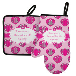 Love You Mom Left Oven Mitt & Pot Holder Set