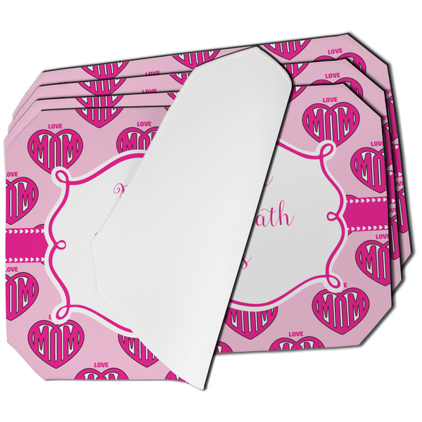 Custom Love You Mom Dining Table Mat - Octagon - Set of 4 (Single-Sided)