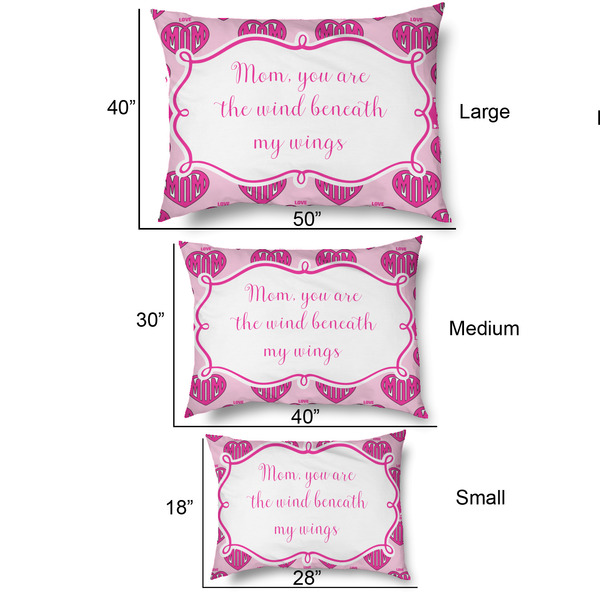 Love You Mom Outdoor Dog Beds - SIZE CHART