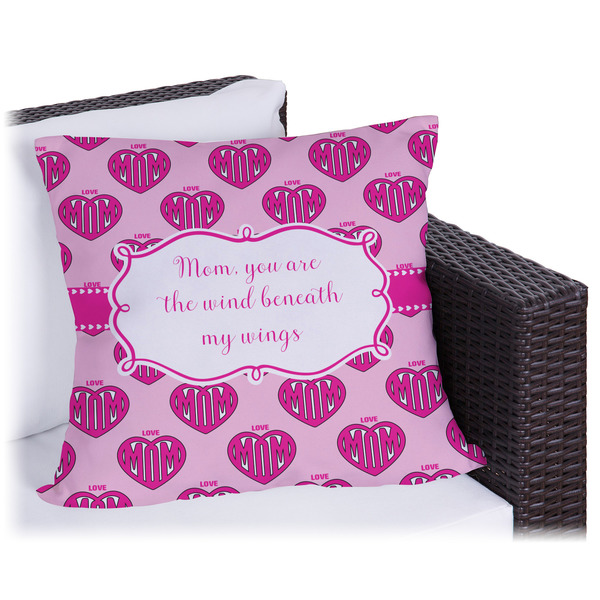 Custom Love You Mom Outdoor Pillow