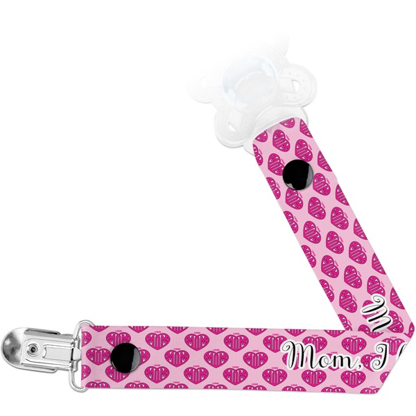 Custom Love You Mom Pacifier Clip