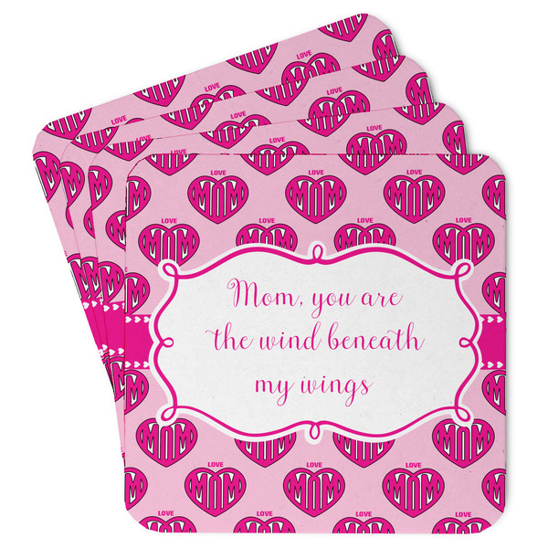 Custom Love You Mom Paper Coasters