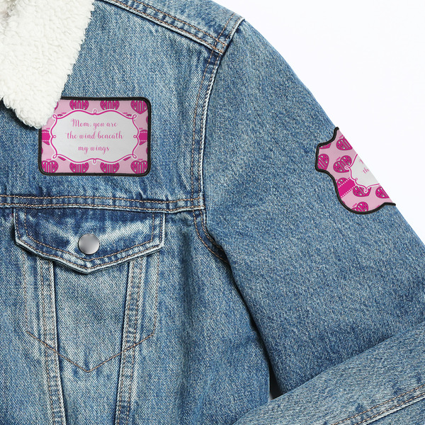Love You Mom Patches Lifestyle Jean Jacket Detail