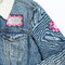Love You Mom Patches Lifestyle Jean Jacket Detail