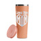 Love You Mom Peach RTIC Everyday Tumbler - 28 oz. - Lid Off