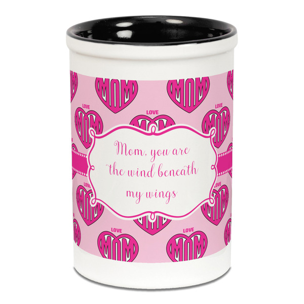 Love You Mom Pencil Holder - Black