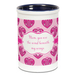 Love You Mom Ceramic Pencil Holders - Blue